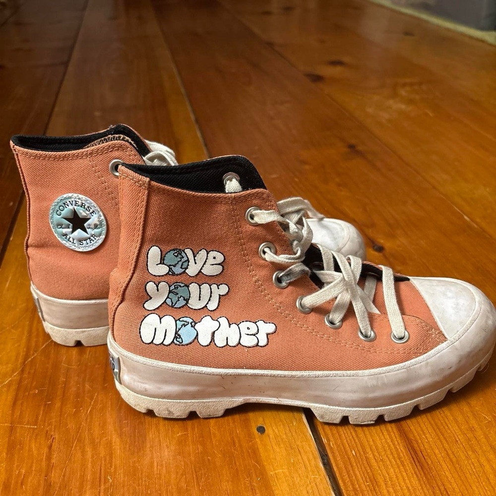 Converse “love your mother” platform sneakers